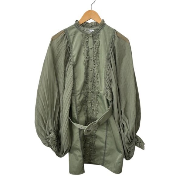 ASOS esign ini ress ith leated leeve nd uipure ace rim - Picture 5 of 14